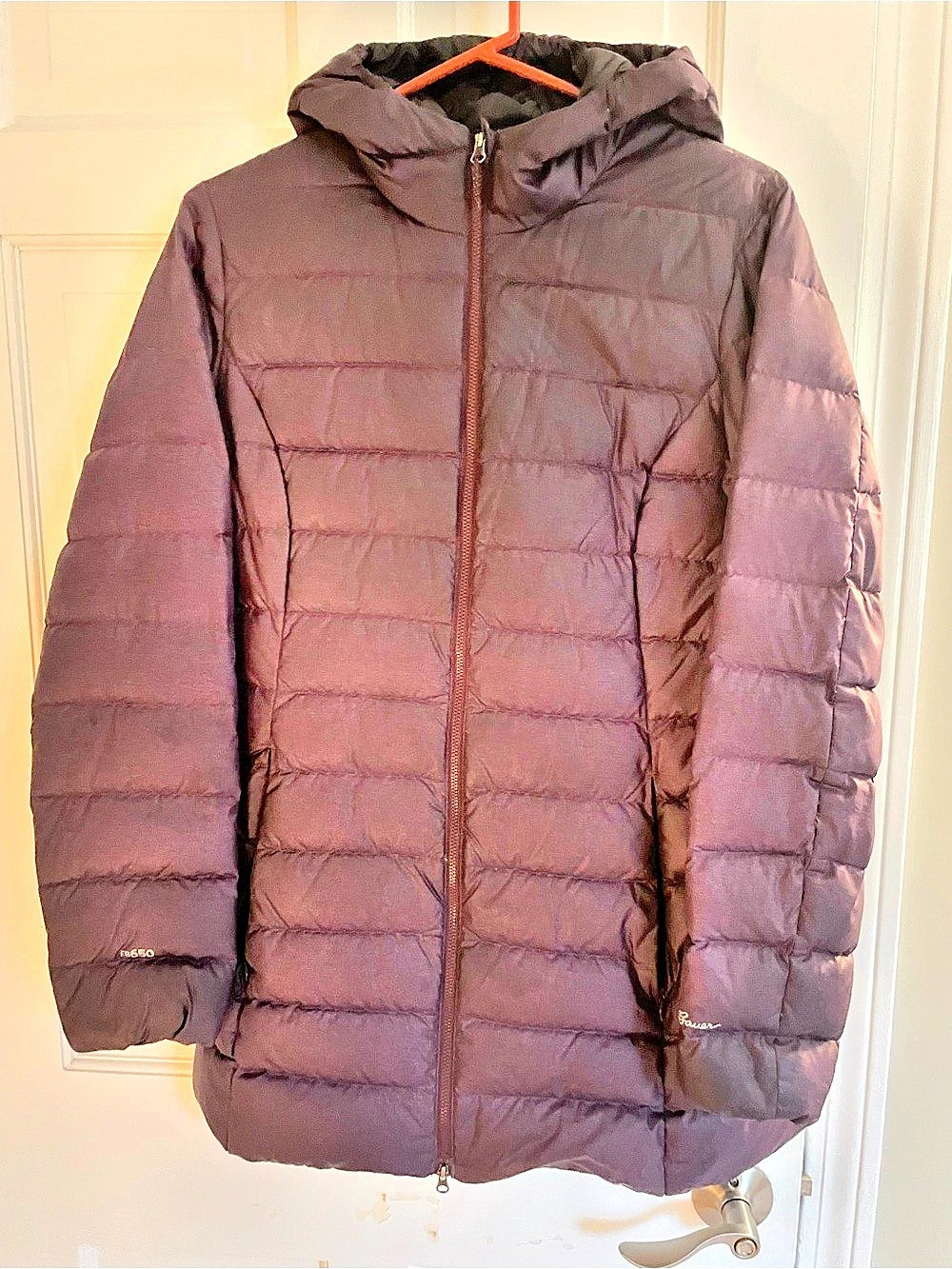 Eddie Bauer CirrusLite Down Hooded Jacket Purple Medium